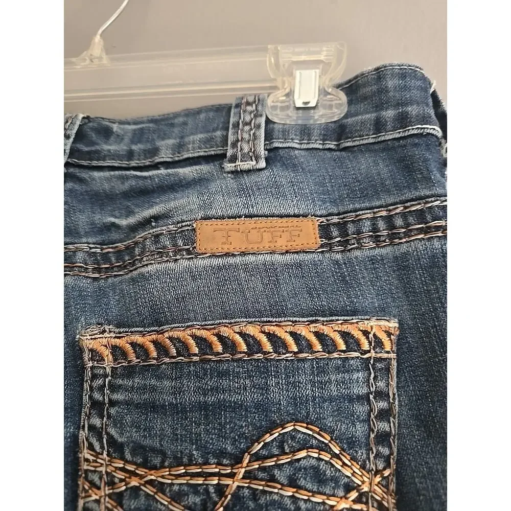 Cowgirl Tuff Co Blue Denim Bootcut Low Rise Western Jeans Womans Size 26x33‎